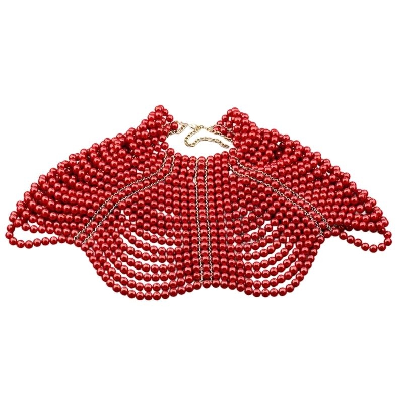 Body Jewelry Chains - 49MD Elegancki damski szal Wielowarstwowy zroszony