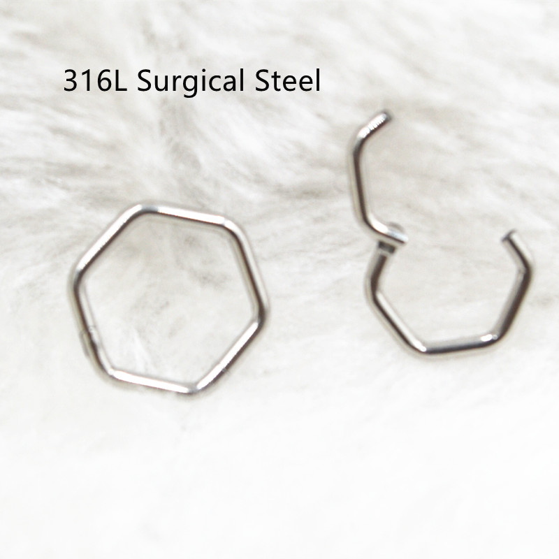Clicker Ring Seamless - 50 sztuk/partia stal chirurgiczna 316L bez