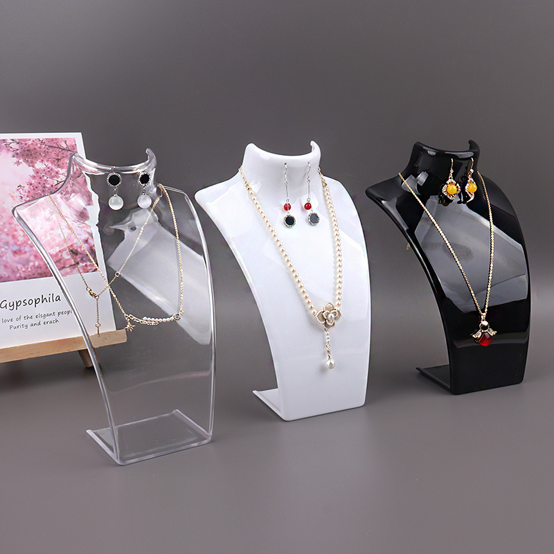 Body Jewelry Display Ideas - Plastikowy manekin Naszyjnik Wyświetlacz Biust Stojak