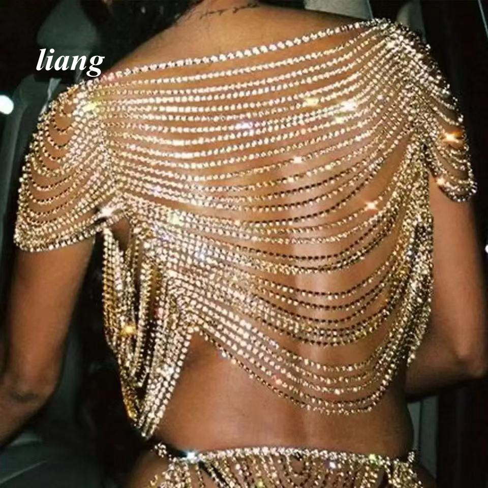 Body Jewelry Vest - Seksowny łańcuszek do ciała Bikini Kamizelka