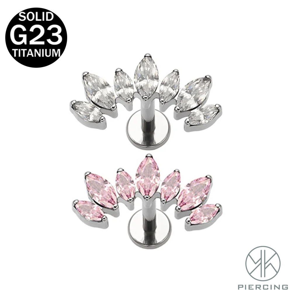 Body Jewelry Brands - 16G 18G F136 Titanium Nowy Koń-oko-kształt