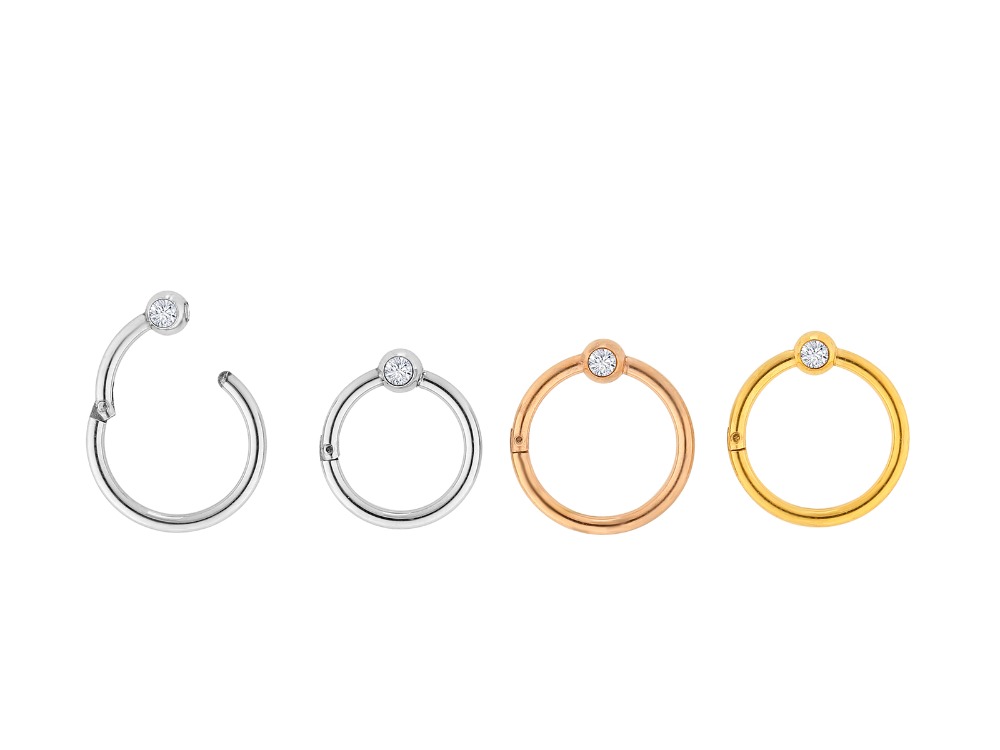 Clicker Ring Seamless - 10 sztuk/partia stal chirurgiczna klejnoty bez