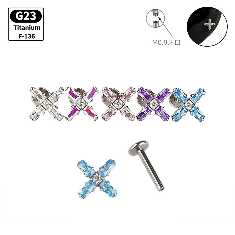 Helix Cartilage Ring - G23, pierścionek do piercingu wargi, wykonany