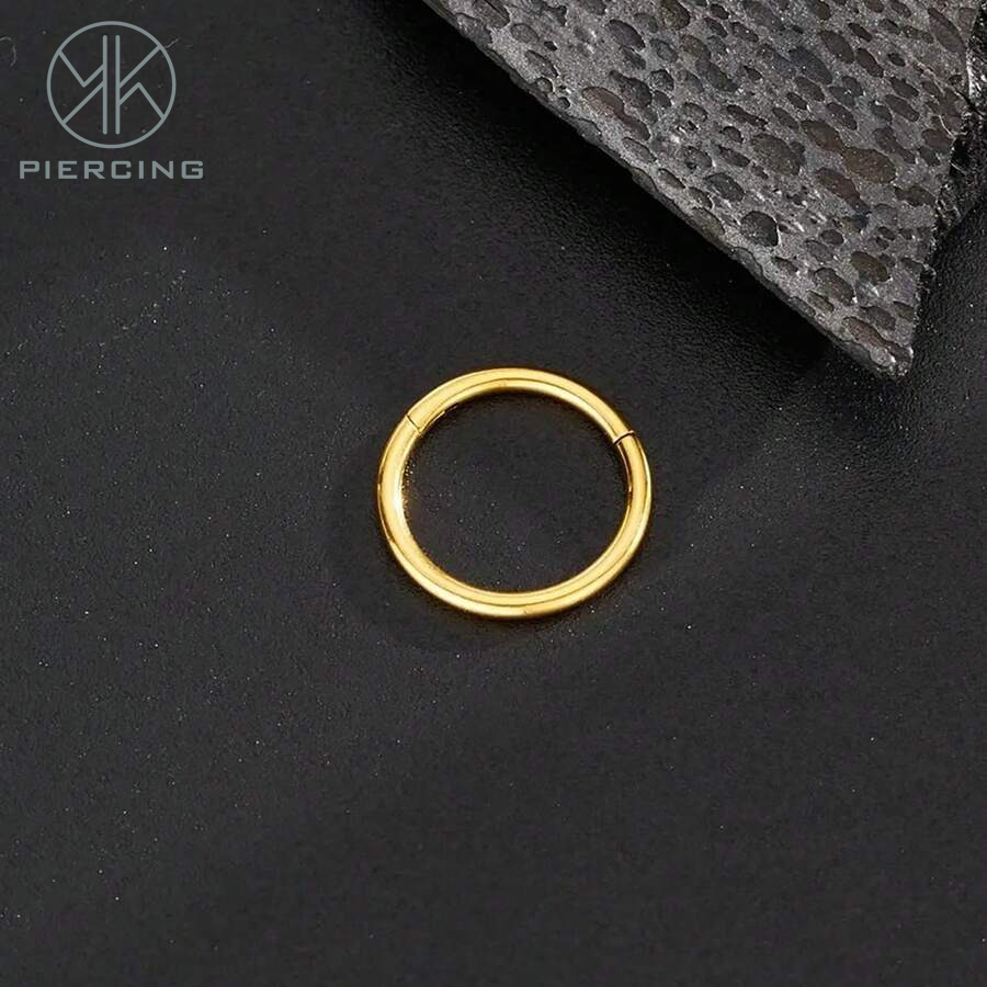 1 szt. Tytanowe złote kolczyki – Clicker Ring Seamless recenzja i cena