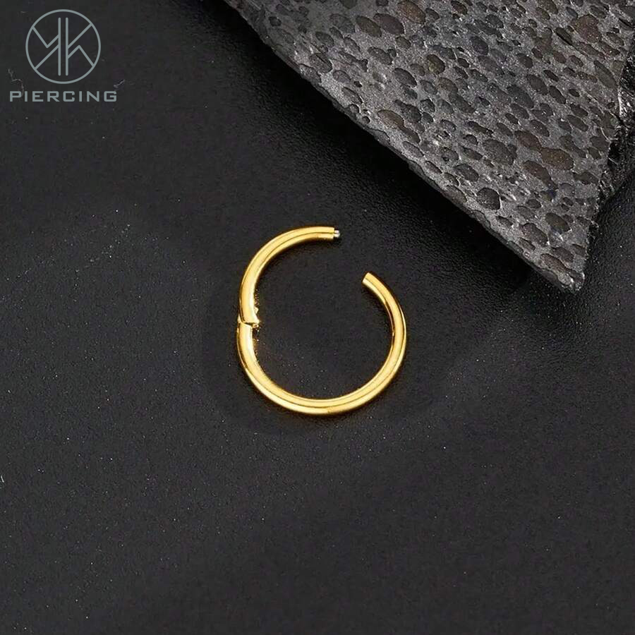 1 szt. Tytanowe złote kolczyki – Clicker Ring Seamless recenzja i cena