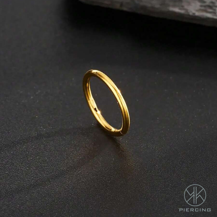 1 szt. Tytanowe złote kolczyki – Clicker Ring Seamless recenzja i cena