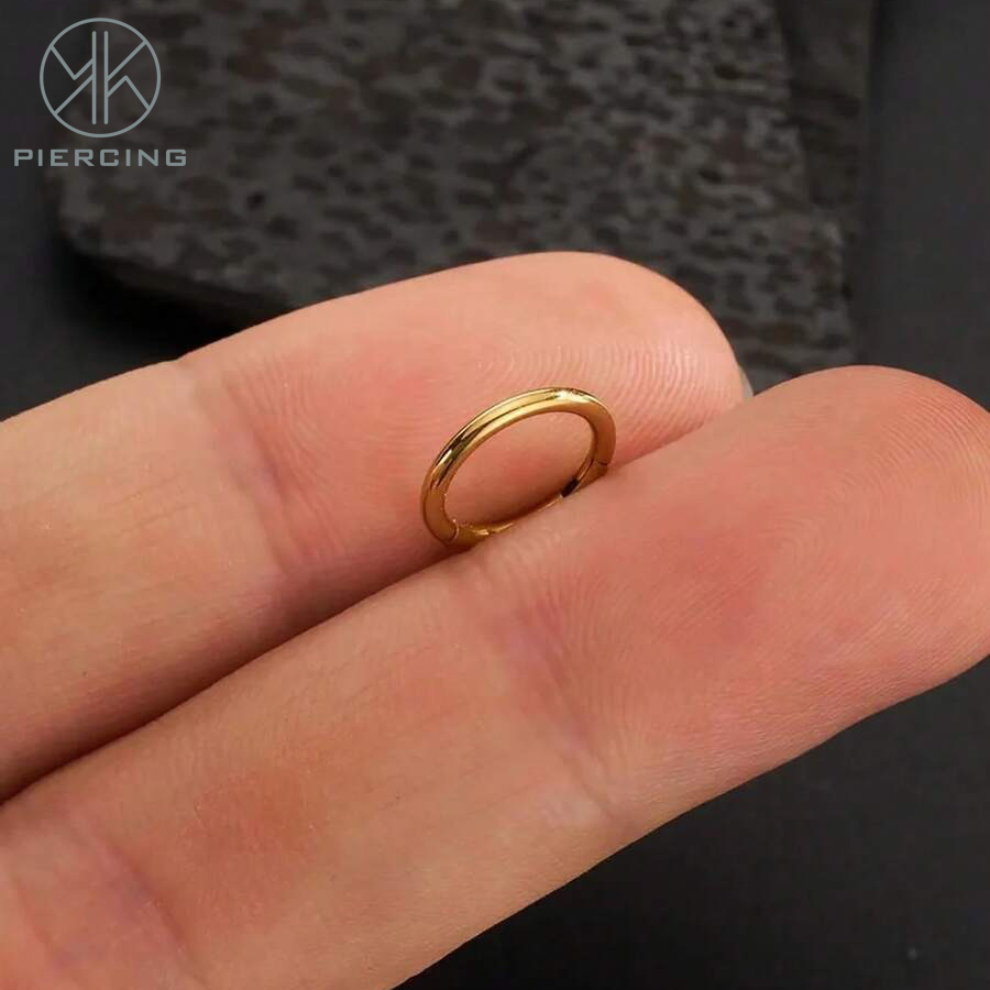 1 szt. Tytanowe złote kolczyki – Clicker Ring Seamless recenzja i cena