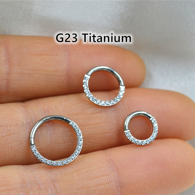 10 sztuk/partia G23 tytanowy n – Clicker Ring Seamless recenzja i cena