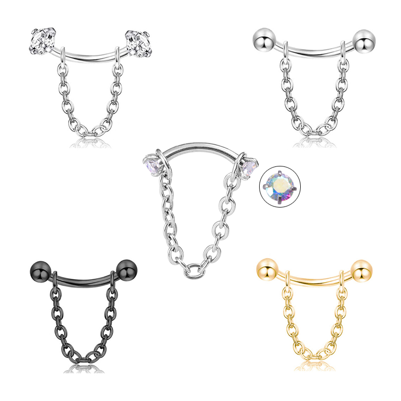 1szt Cyrkonowa kula stożkowa B – Eyebrow Curved Barbell recenzja i cena