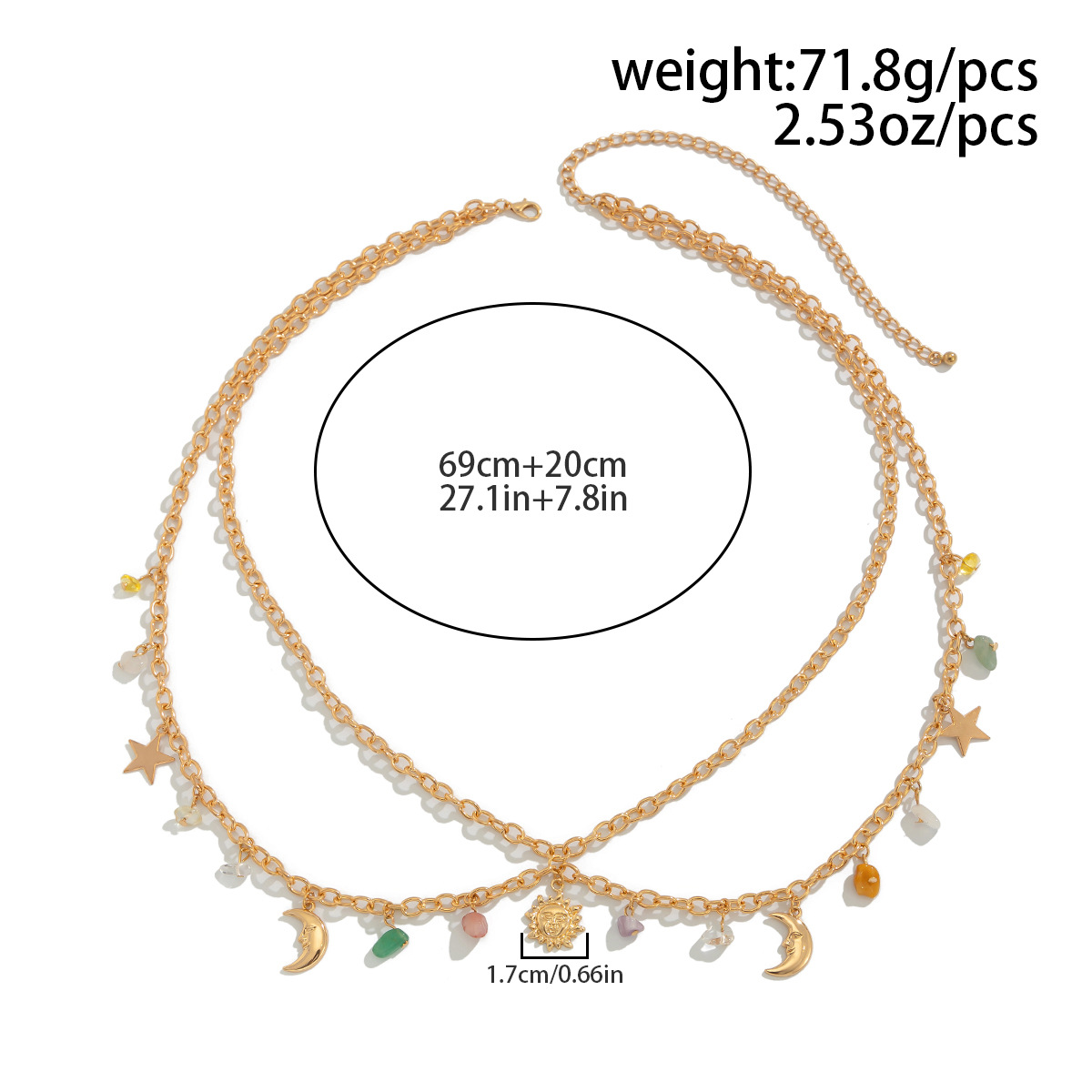 Boho gwiazda księżyc słońce wi – Body Jewelry Chains recenzja i cena