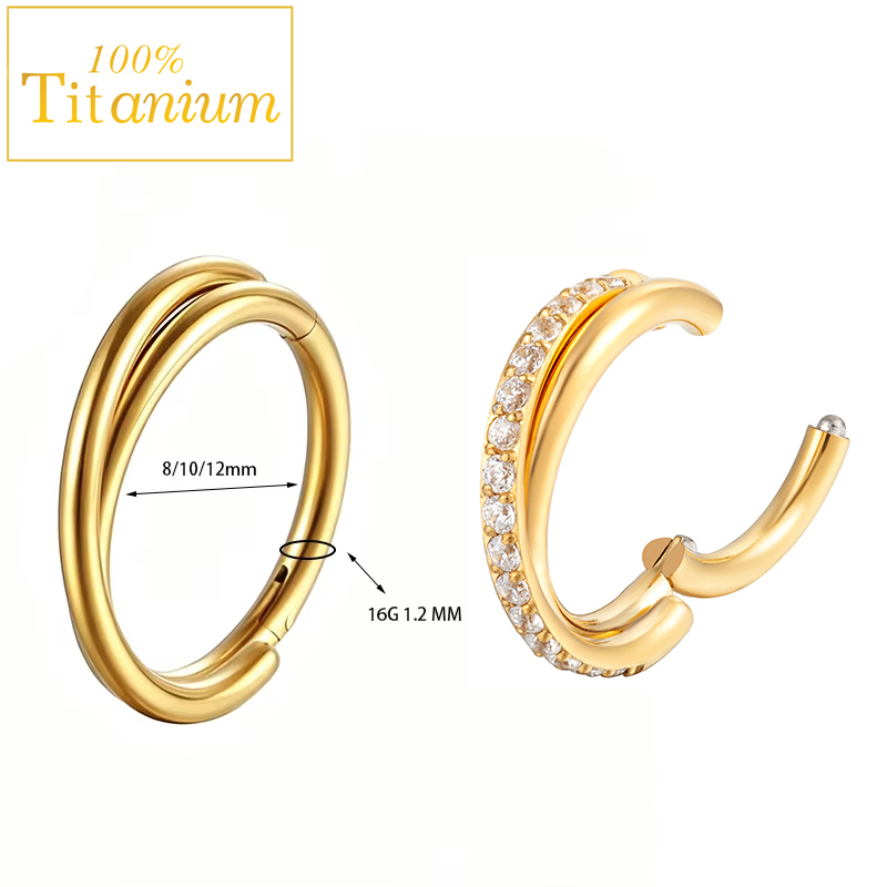 Kolczyk z tytanu G23 klasy imp – Clicker Ring Seamless recenzja i cena