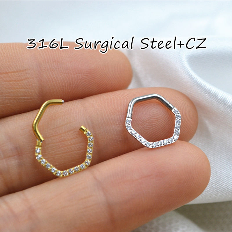 10 sztuk/partia stal chirurgic – Clicker Ring Seamless recenzja i cena