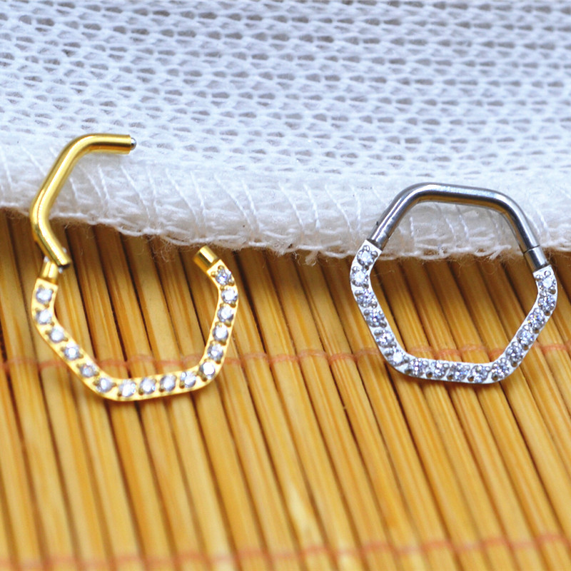 10 sztuk/partia stal chirurgic – Clicker Ring Seamless recenzja i cena