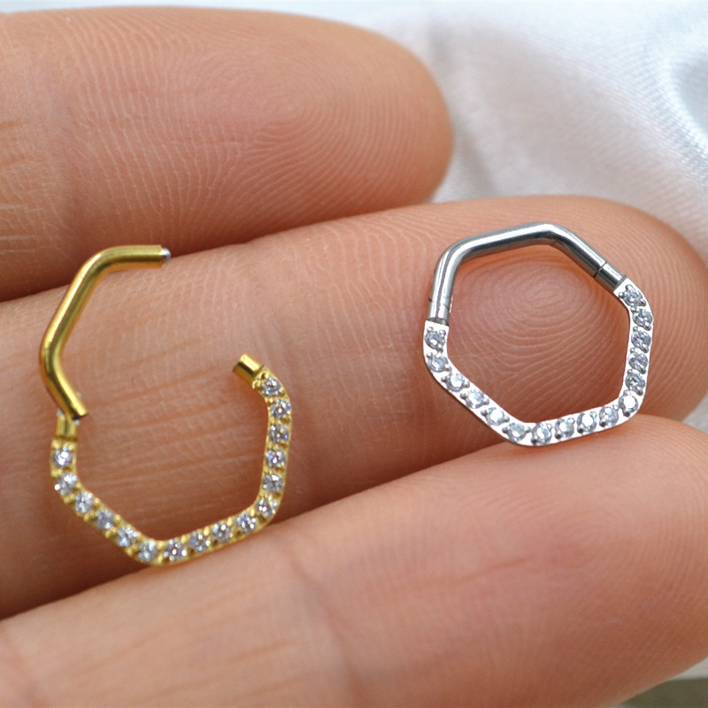 10 sztuk/partia stal chirurgic – Clicker Ring Seamless recenzja i cena