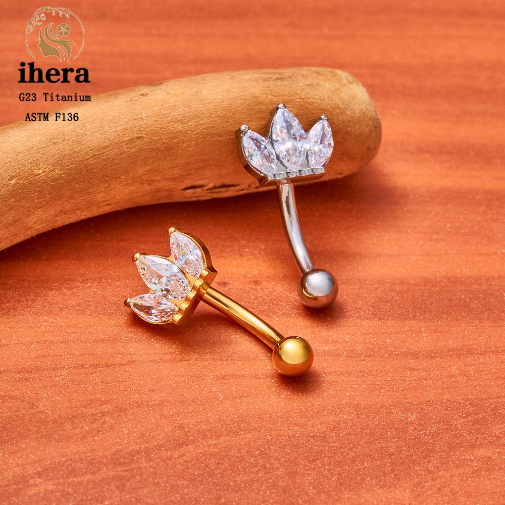 Kolczyki do brwi z tytanu ASTM – Eyebrow Curved Barbell recenzja i cena