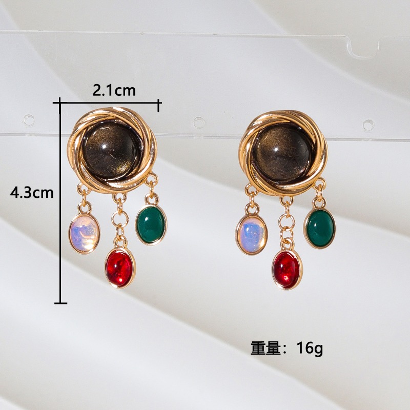 Kolorowe szklane kolczyki krys – Body Jewelry Brands recenzja i cena