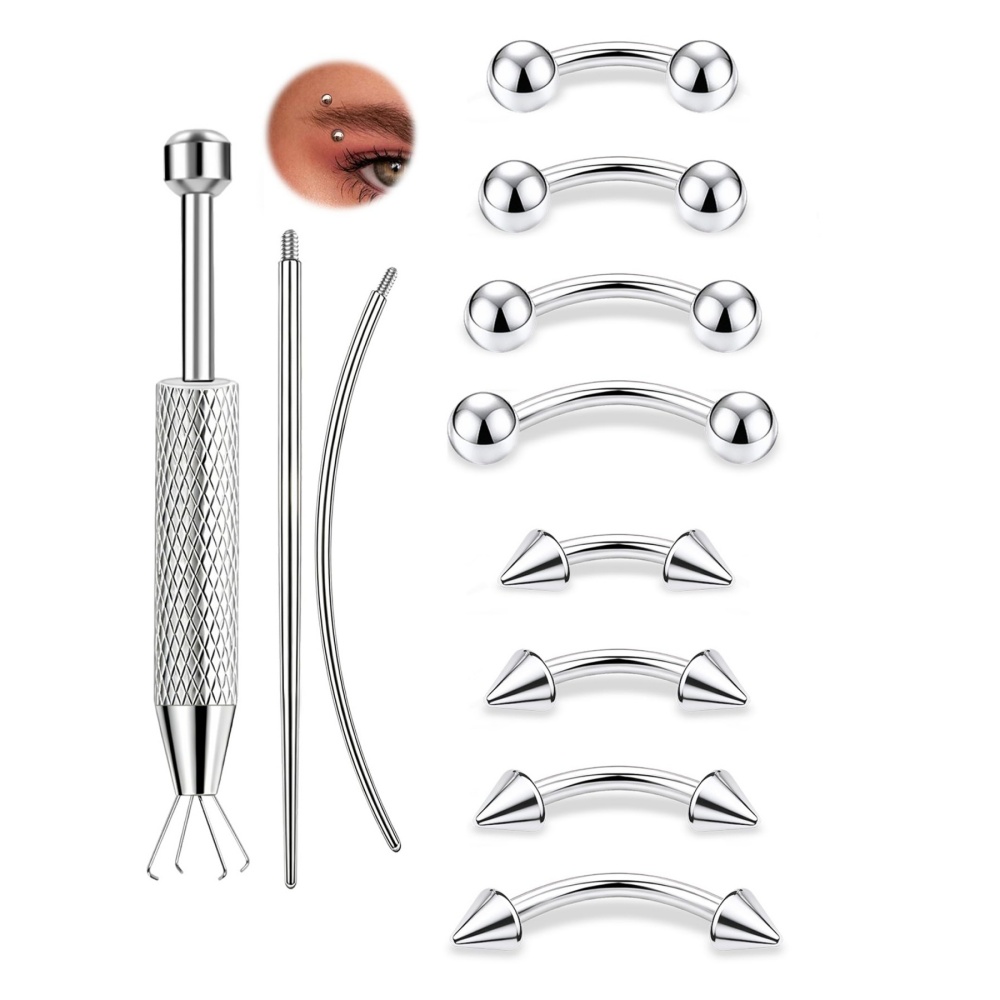 11pcs 16G zakrzywiony zestaw p – Eyebrow Curved Barbell recenzja i cena