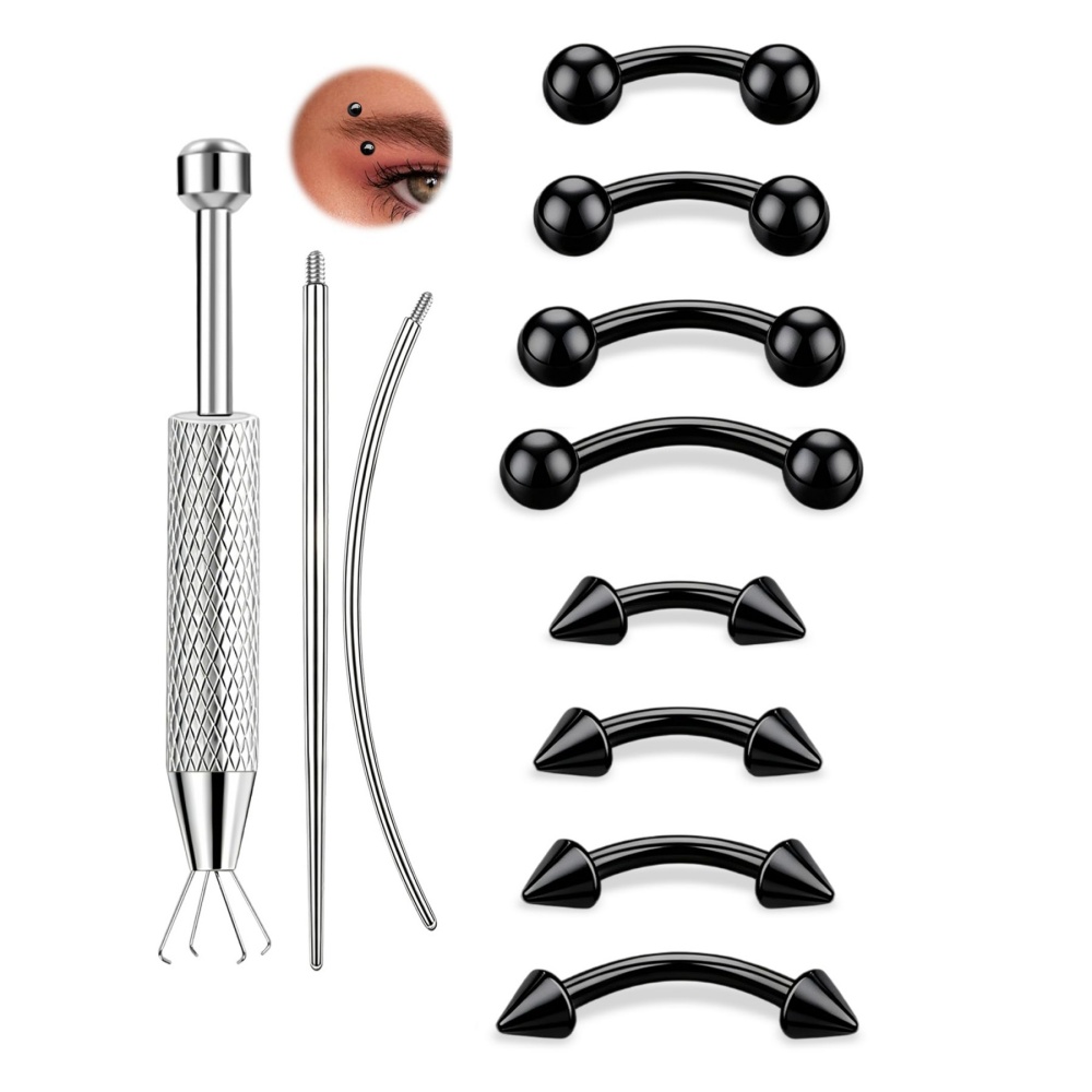 11pcs 16G zakrzywiony zestaw p – Eyebrow Curved Barbell recenzja i cena