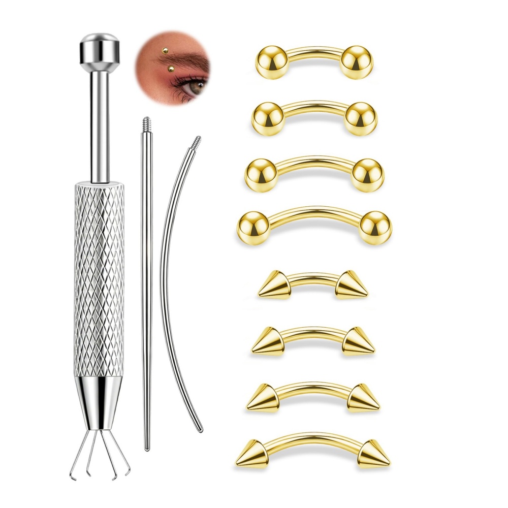 11pcs 16G zakrzywiony zestaw p – Eyebrow Curved Barbell recenzja i cena