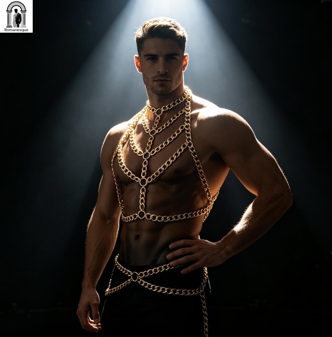 Męski srebrny gruby łańcuchowy – Body Jewelry Vest recenzja i cena