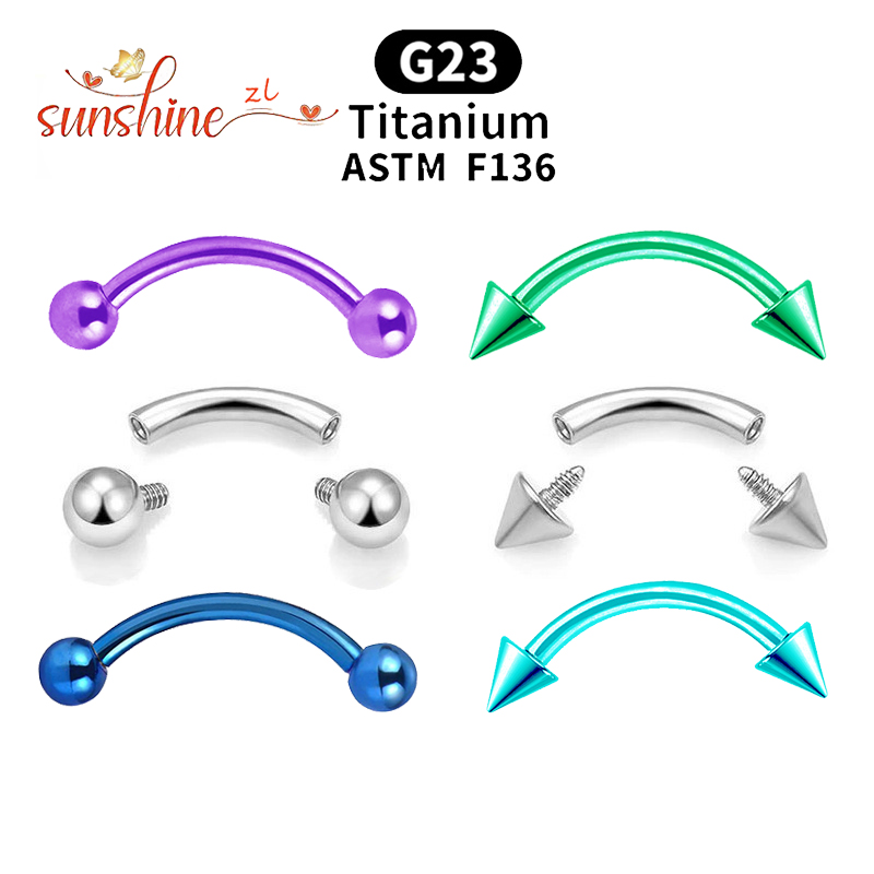 2 szt. Gwint wewnętrzny G23 ty – Eyebrow Curved Barbell recenzja i cena
