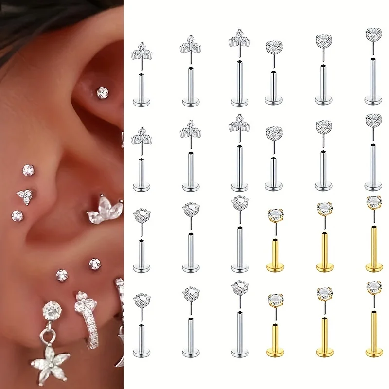 6 szt. kolczyków bezgwintowych – Helix Cartilage Ring recenzja i cena