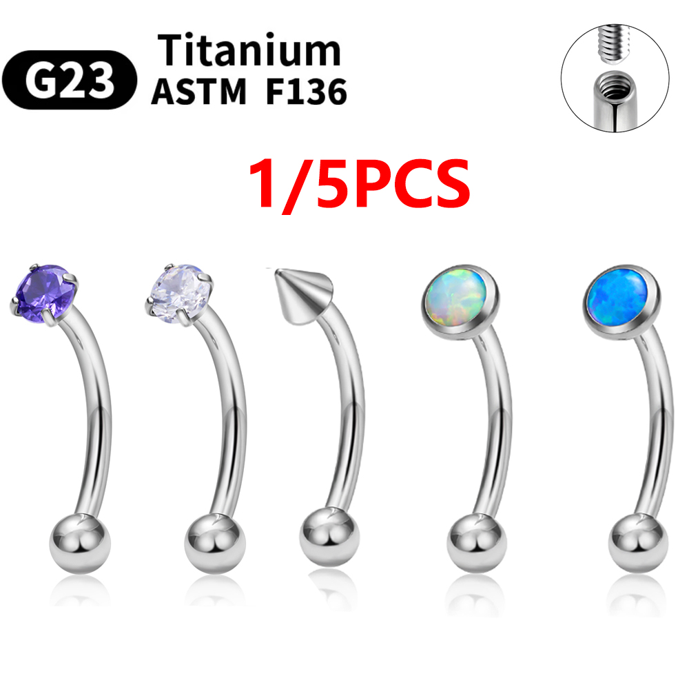 1/5 SZT. ASTM F136 Tytanowy Ko – Eyebrow Curved Barbell recenzja i cena