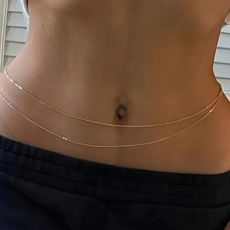 Dwustronny złoty metalowy łańc – Body Jewelry Chains recenzja i cena