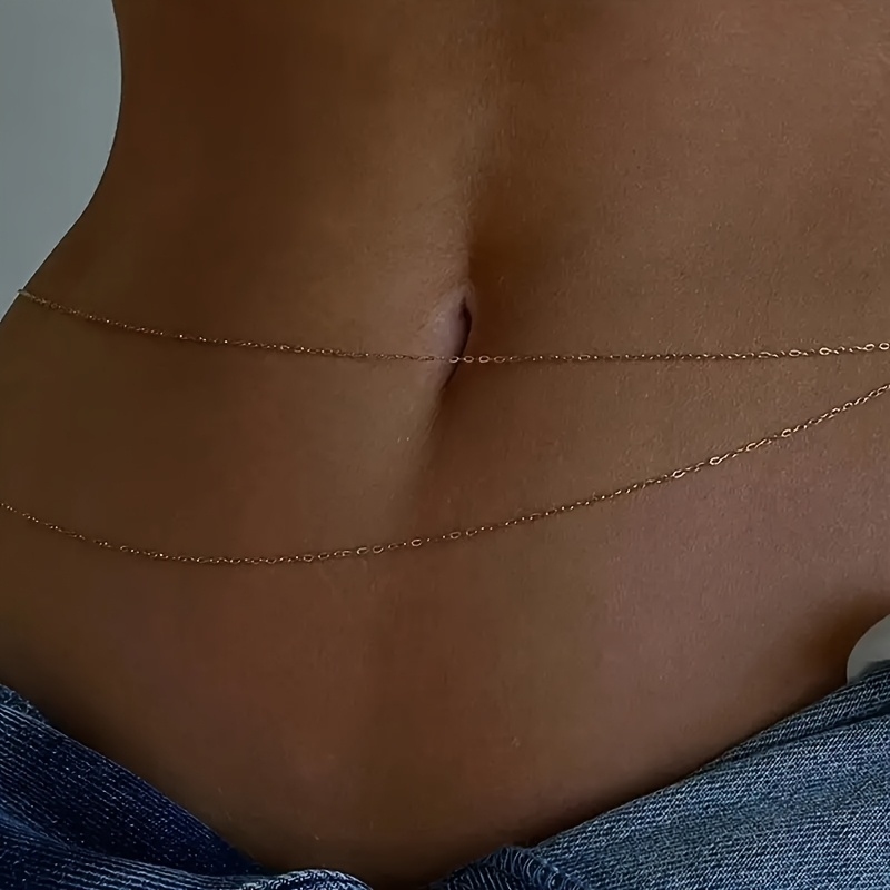 Dwustronny złoty metalowy łańc – Body Jewelry Chains recenzja i cena