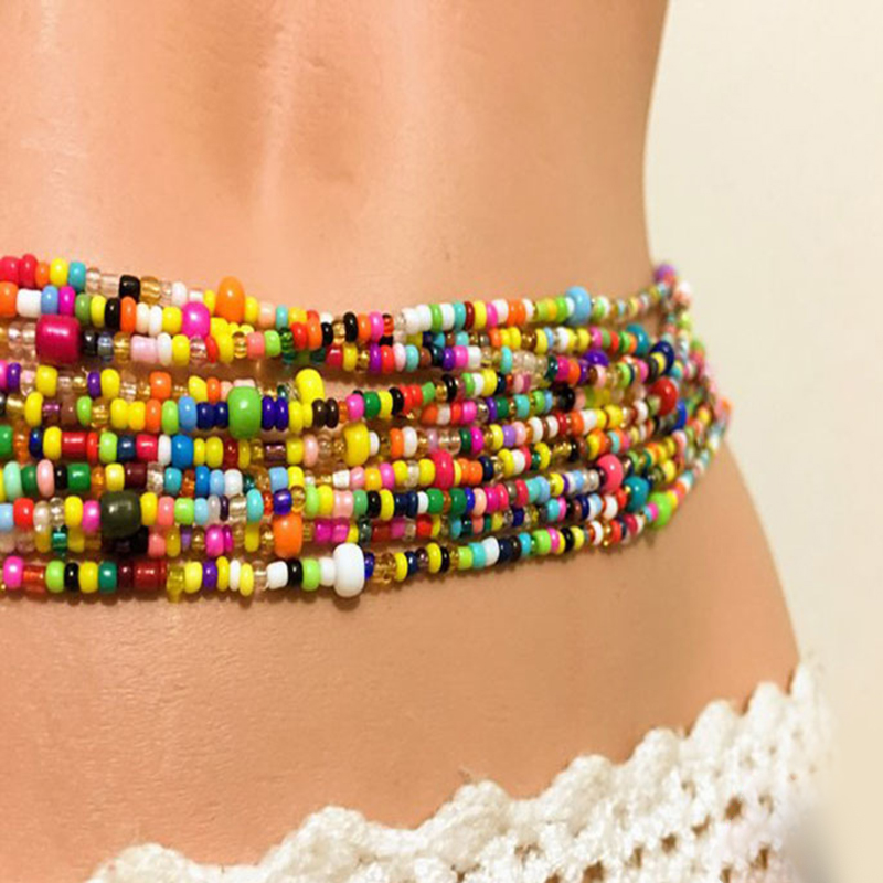 Kobiety z warstwowymi koralika – Body Jewelry Chains recenzja i cena